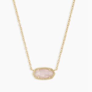 Kendra Scott Elisa Pendant Necklace in Rose Quartz
